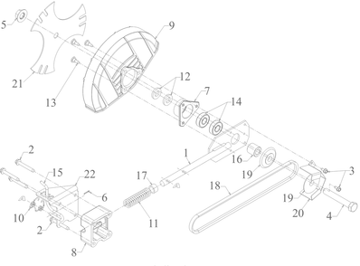 Blade Diagram and Parts List for LE100 (25B55SD710)(2020) Cub Cadet Edger